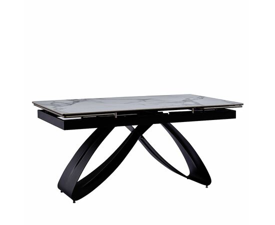 Стол керамический KENIA Bentley whie 160-240/90*76, каркас черный, изображение 3 | Интернет магазин мебели и декора LifeDekor