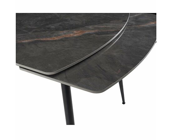 Стол керамический TEXAS  LABRADOR GLOSS 120, каркас черный, изображение 11 | Интернет магазин мебели и декора LifeDekor