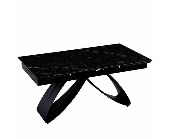 Стол керамический KENIA Shashi black 160-240/90*76, каркас черный, изображение 5 | Интернет магазин мебели и декора LifeDekor