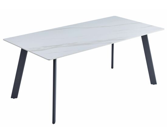 Стол керамический MISTRAL Lisa white 180*90*75, каркас белый, изображение 2 | Интернет магазин мебели и декора LifeDekor