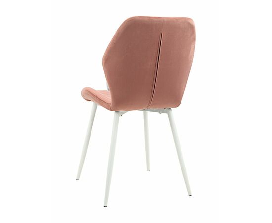 Стул ABEL велюр пыльно-розовый, каркас белый, изображение 8 | Интернет магазин мебели и декора LifeDekor