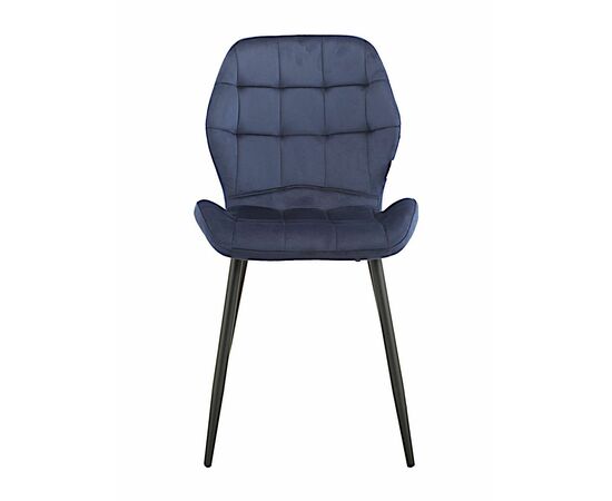 Стул LOLA велюр темно-синий, каркас черный, изображение 3 | Интернет магазин мебели и декора LifeDekor