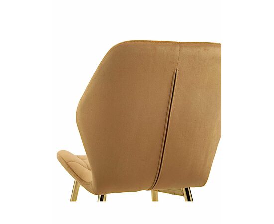 Стул LOLA велюр кэмел, каркас золото, изображение 6 | Интернет магазин мебели и декора LifeDekor