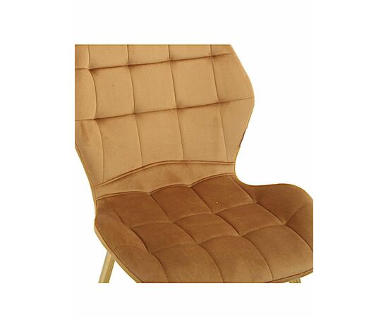 Стул LOLA велюр кэмел, каркас золото, изображение 2 | Интернет магазин мебели и декора LifeDekor