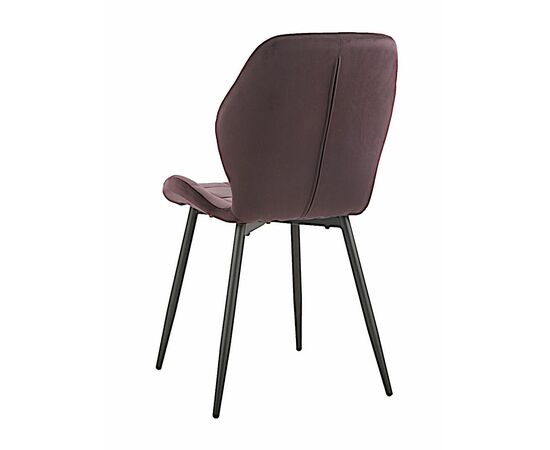 Стул LOLA велюр баклажан, каркас черный, изображение 5 | Интернет магазин мебели и декора LifeDekor