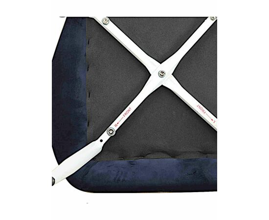 Стул LOLA велюр темно-синий, каркас белый, изображение 8 | Интернет магазин мебели и декора LifeDekor