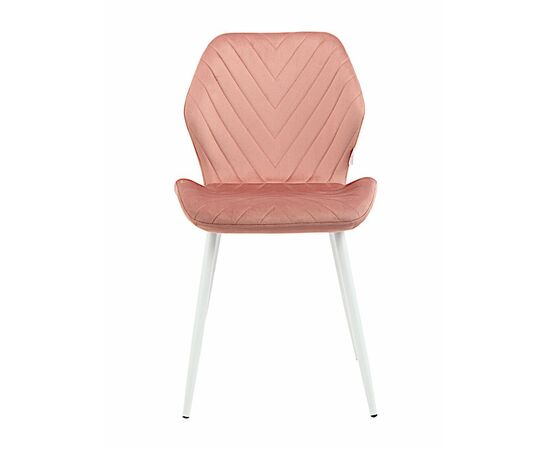 Стул ABEL велюр пыльно-розовый, каркас белый, изображение 3 | Интернет магазин мебели и декора LifeDekor