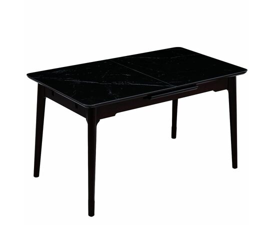 Стол керамический BARCELONA Lauren black gold, 140-180/80*76, каркас коричневый/дерево, изображение 5 | Интернет магазин мебели и декора LifeDekor