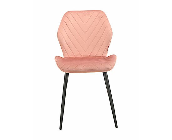 Стул ABEL велюр пыльно-розовый, каркас черный, изображение 3 | Интернет магазин мебели и декора LifeDekor