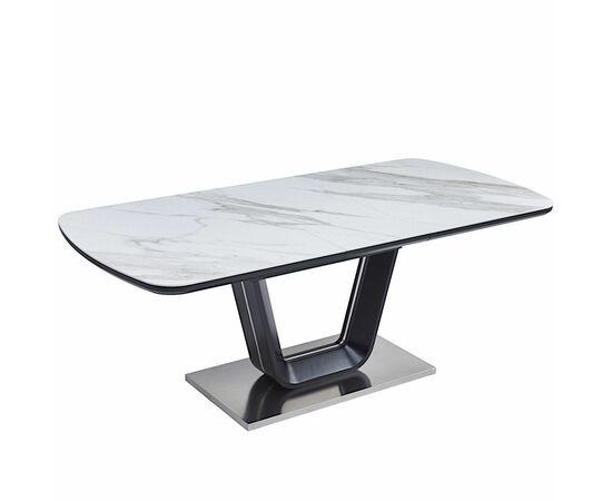 Стол керамический ATHENA 160-200/90*76, каркас черный, изображение 2 | Интернет магазин мебели и декора LifeDekor