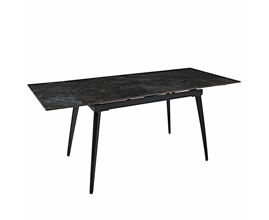 Стол керамический DENVER  UMBER GLOSS 120, каркас черный | Интернет магазин мебели и декора LifeDekor