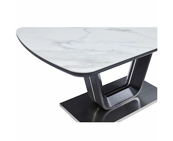 Стол керамический ATHENA 160-200/90*76, каркас черный, изображение 6 | Интернет магазин мебели и декора LifeDekor