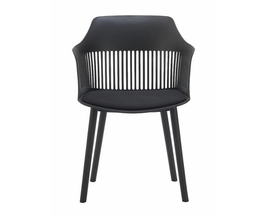 Стул пластиковый BETTY c подушкой черный, изображение 6 | Интернет магазин мебели и декора LifeDekor