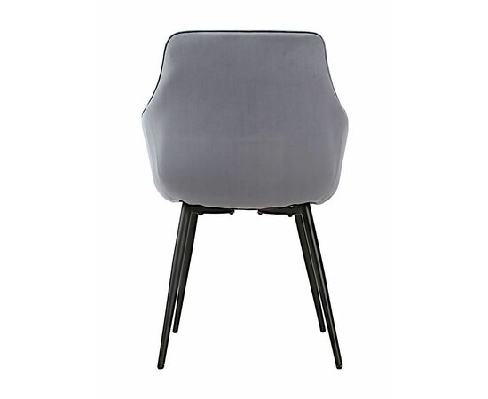 Стул STELLA велюр серо-голубой, каркас черный, изображение 7 | Интернет магазин мебели и декора LifeDekor