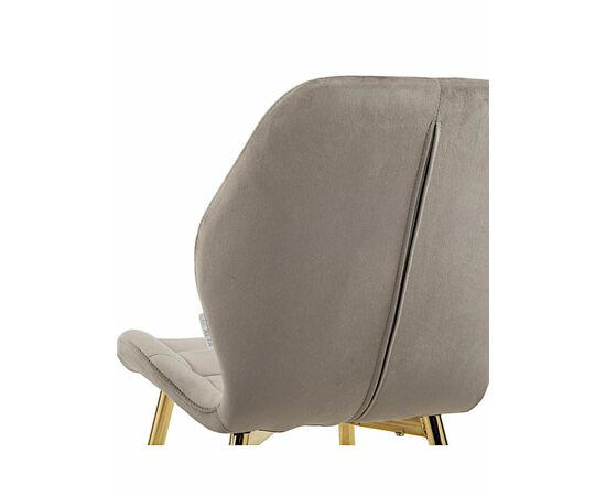 Стул LOLA велюр серый, каркас золото, изображение 6 | Интернет магазин мебели и декора LifeDekor