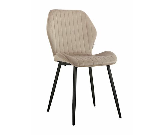 Стул MOLLY велюр шоколад, каркас черный | Интернет магазин мебели и декора LifeDekor