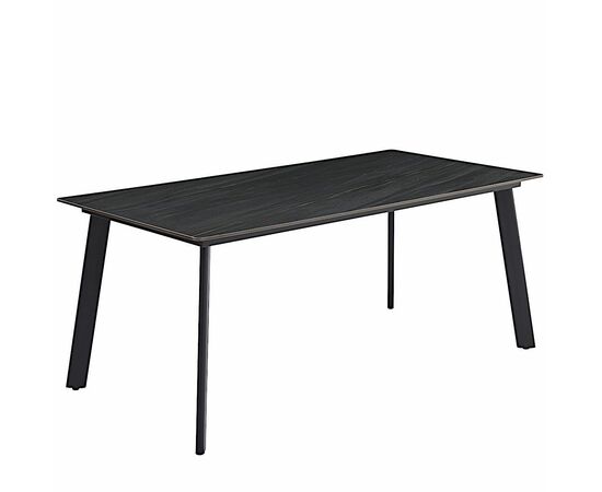Стол керамический MISTRAL Austrilia sand black 180*90*75, каркас черный | Интернет магазин мебели и декора LifeDekor