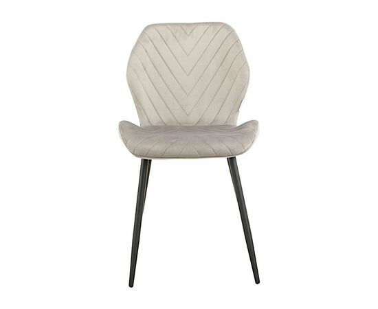 Стул ABEL велюр серый, каркас черный, изображение 3 | Интернет магазин мебели и декора LifeDekor