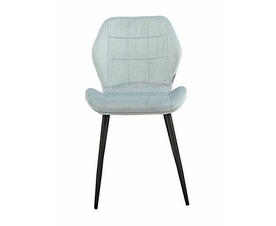 Стул SALLY велюр пыльно-голубой, каркас черный, изображение 3 | Интернет магазин мебели и декора LifeDekor