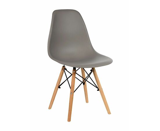 Стул пластиковый Eames DSW серо-коричневый | Интернет магазин мебели и декора LifeDekor