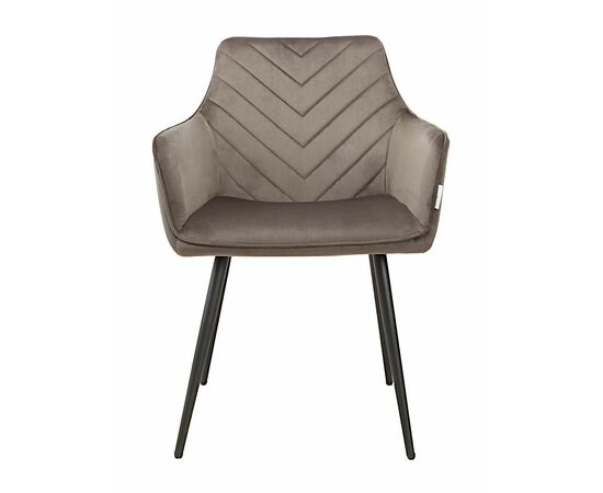 Стул BEATRICE велюр антрацит, каркас черный, изображение 3 | Интернет магазин мебели и декора LifeDekor