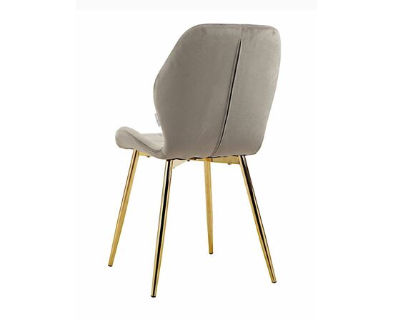 Стул LOLA велюр серый, каркас золото, изображение 5 | Интернет магазин мебели и декора LifeDekor