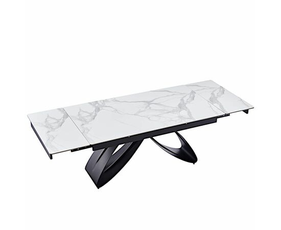 Стол керамический KENIA Bentley whie 160-240/90*76, каркас черный, изображение 10 | Интернет магазин мебели и декора LifeDekor