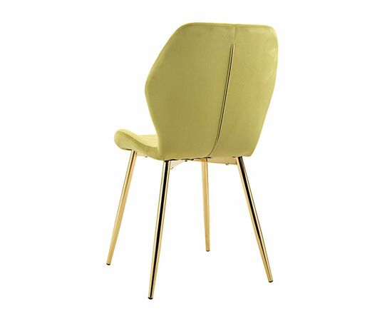 Стул ABEL велюр оливковый, каркас золото, изображение 5 | Интернет магазин мебели и декора LifeDekor