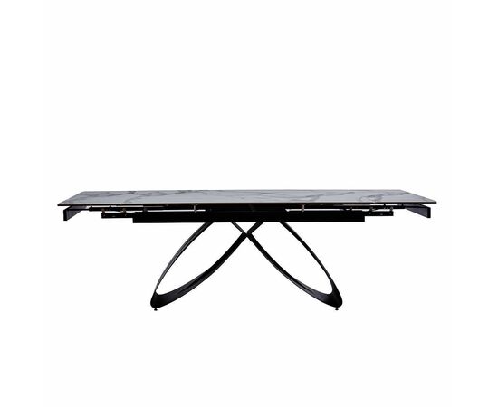 Стол керамический KENIA Bentley whie 160-240/90*76, каркас черный, изображение 5 | Интернет магазин мебели и декора LifeDekor