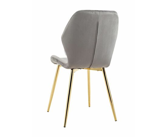 Стул ABEL велюр темно-серый, каркас золото, изображение 5 | Интернет магазин мебели и декора LifeDekor