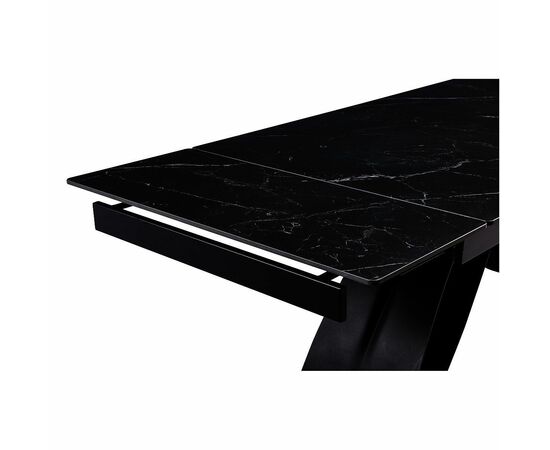 Стол керамический KENIA Shashi black 160-240/90*76, каркас черный, изображение 8 | Интернет магазин мебели и декора LifeDekor
