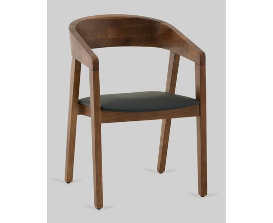 Стул Вудкерри каркас дерево цвет темный орех экокожа черный, изображение 2 | Интернет магазин мебели и декора LifeDekor