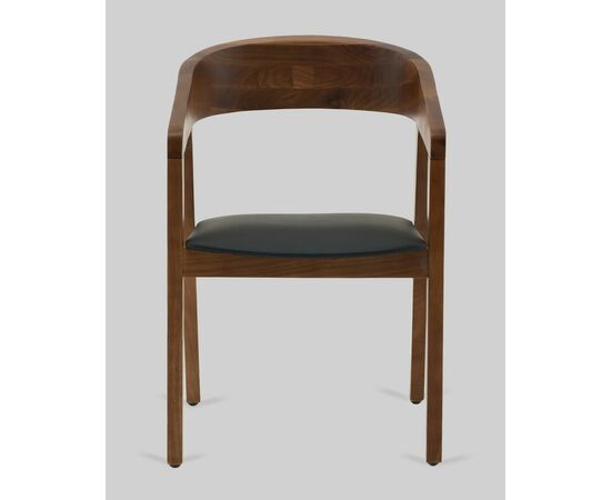 Стул Вудкерри каркас дерево цвет темный орех экокожа черный, изображение 3 | Интернет магазин мебели и декора LifeDekor