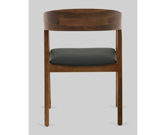 Стул Вудкерри каркас дерево цвет темный орех экокожа черный, изображение 5 | Интернет магазин мебели и декора LifeDekor