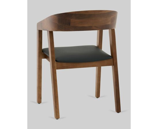 Стул Вудкерри каркас дерево цвет темный орех экокожа черный, изображение 6 | Интернет магазин мебели и декора LifeDekor