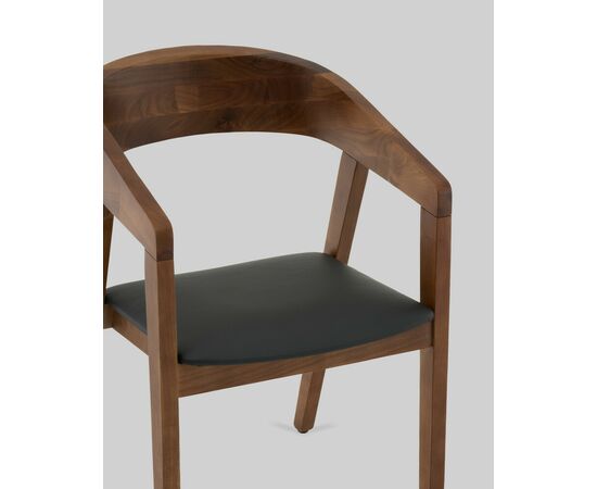 Стул Вудкерри каркас дерево цвет темный орех экокожа черный, изображение 8 | Интернет магазин мебели и декора LifeDekor