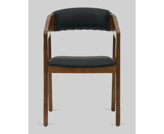 Стул Вудкерри S каркас дерево цвет темный орех экокожа черный, изображение 3 | Интернет магазин мебели и декора LifeDekor