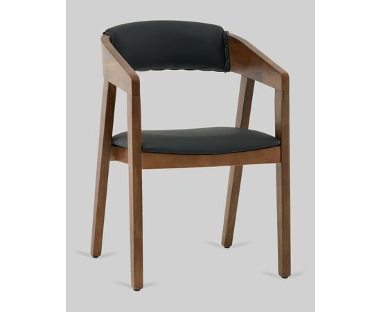 Стул Вудкерри S каркас дерево цвет темный орех экокожа черный, изображение 2 | Интернет магазин мебели и декора LifeDekor