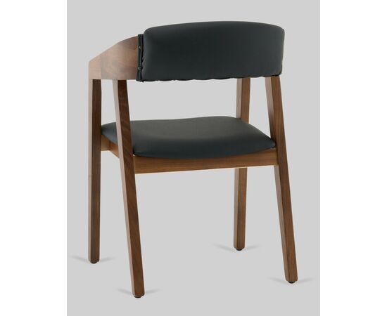 Стул Вудкерри S каркас дерево цвет темный орех экокожа черный, изображение 6 | Интернет магазин мебели и декора LifeDekor