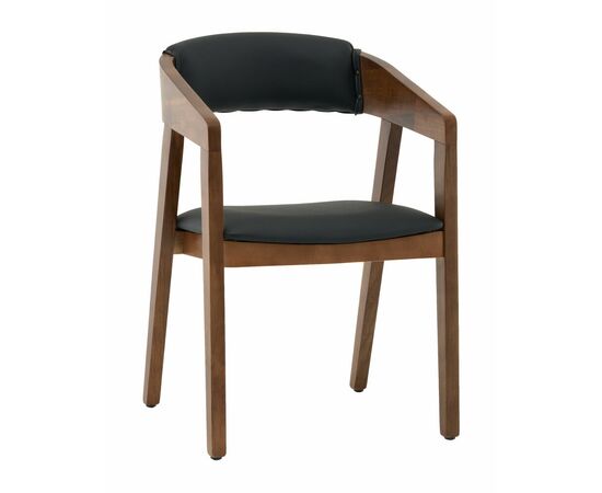 Стул Вудкерри S каркас дерево цвет темный орех экокожа черный | Интернет магазин мебели и декора LifeDekor