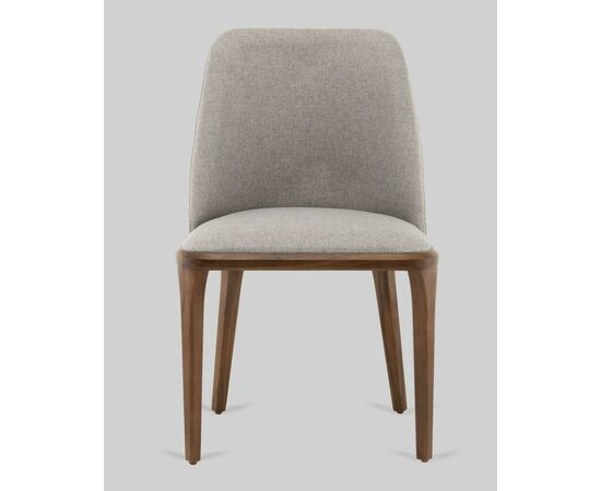 Стул Вудмайкл каркас дерево цвет темный орех рогожка бежевый, изображение 3 | Интернет магазин мебели и декора LifeDekor