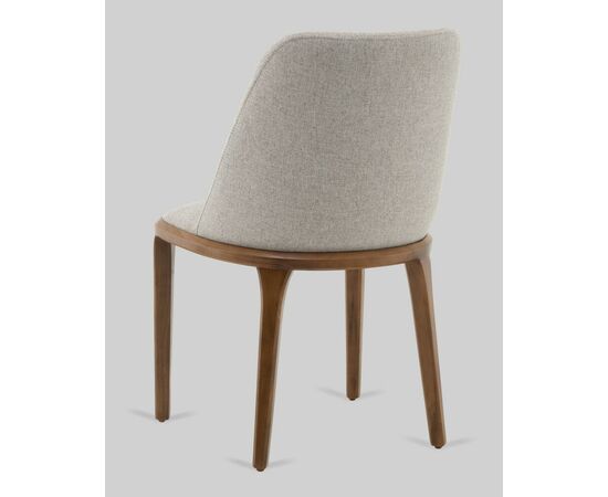 Стул Вудмайкл каркас дерево цвет темный орех рогожка бежевый, изображение 6 | Интернет магазин мебели и декора LifeDekor