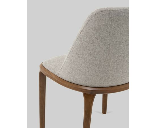 Стул Вудмайкл каркас дерево цвет темный орех рогожка бежевый, изображение 7 | Интернет магазин мебели и декора LifeDekor