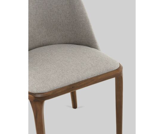 Стул Вудмайкл каркас дерево цвет темный орех рогожка бежевый, изображение 8 | Интернет магазин мебели и декора LifeDekor