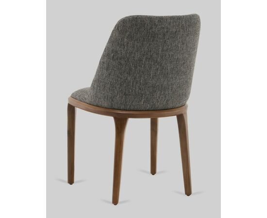 Стул Вудмайкл каркас дерево цвет темный орех рогожка темно-серый, изображение 6 | Интернет магазин мебели и декора LifeDekor