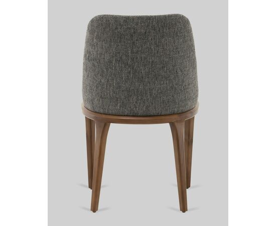 Стул Вудмайкл каркас дерево цвет темный орех рогожка темно-серый, изображение 5 | Интернет магазин мебели и декора LifeDekor