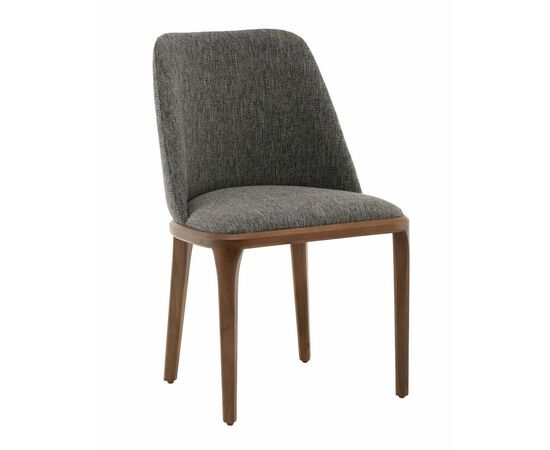 Стул Вудмайкл каркас дерево цвет темный орех рогожка темно-серый | Интернет магазин мебели и декора LifeDekor