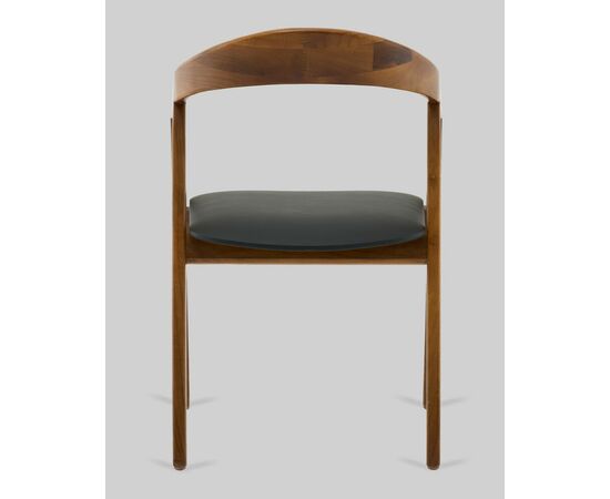 Стул Вудмилан каркас дерево цвет темный орех экокожа черный, изображение 4 | Интернет магазин мебели и декора LifeDekor