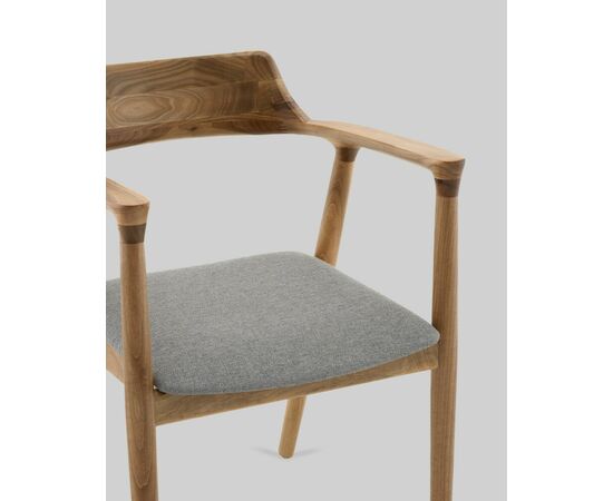 Стул Вудримини каркас дерево цвет натуральный орех рогожка серый, изображение 8 | Интернет магазин мебели и декора LifeDekor
