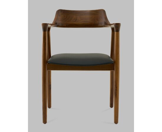 Стул Вудримини каркас дерево цвет темный орех экокожа черный, изображение 3 | Интернет магазин мебели и декора LifeDekor